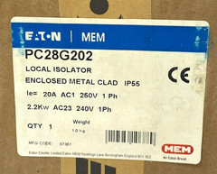 Eaton MEM PC28G202 Enclosed Local Isolator 20A 240V