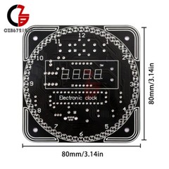 DIY Rotating LED Alarm Electronic Digital Clock parts Kit Learning Board DS1302