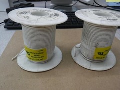 Alpha Wire 7133 White 18awg 100 foot rolls lot of 2 rolls one price for both