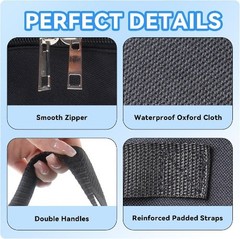 Jumper Cable Bag, 20×18×3.9 Inch Heavy Duty Water Resistant Cable Organizer Ba