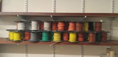 25 – 100 ft 12AWG 600v THHN stranded copper mach. tool / bldg wire — 12 colors