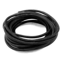 8 M 7×10 mm Plastic Flexible Corrugated Conduit Tube for Garden,Office Black