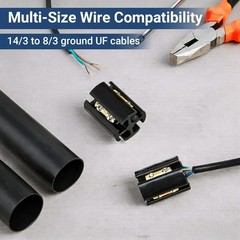 2 Sets Underground Wire Splice Kit for 14/3 to 8/3 UF Cables