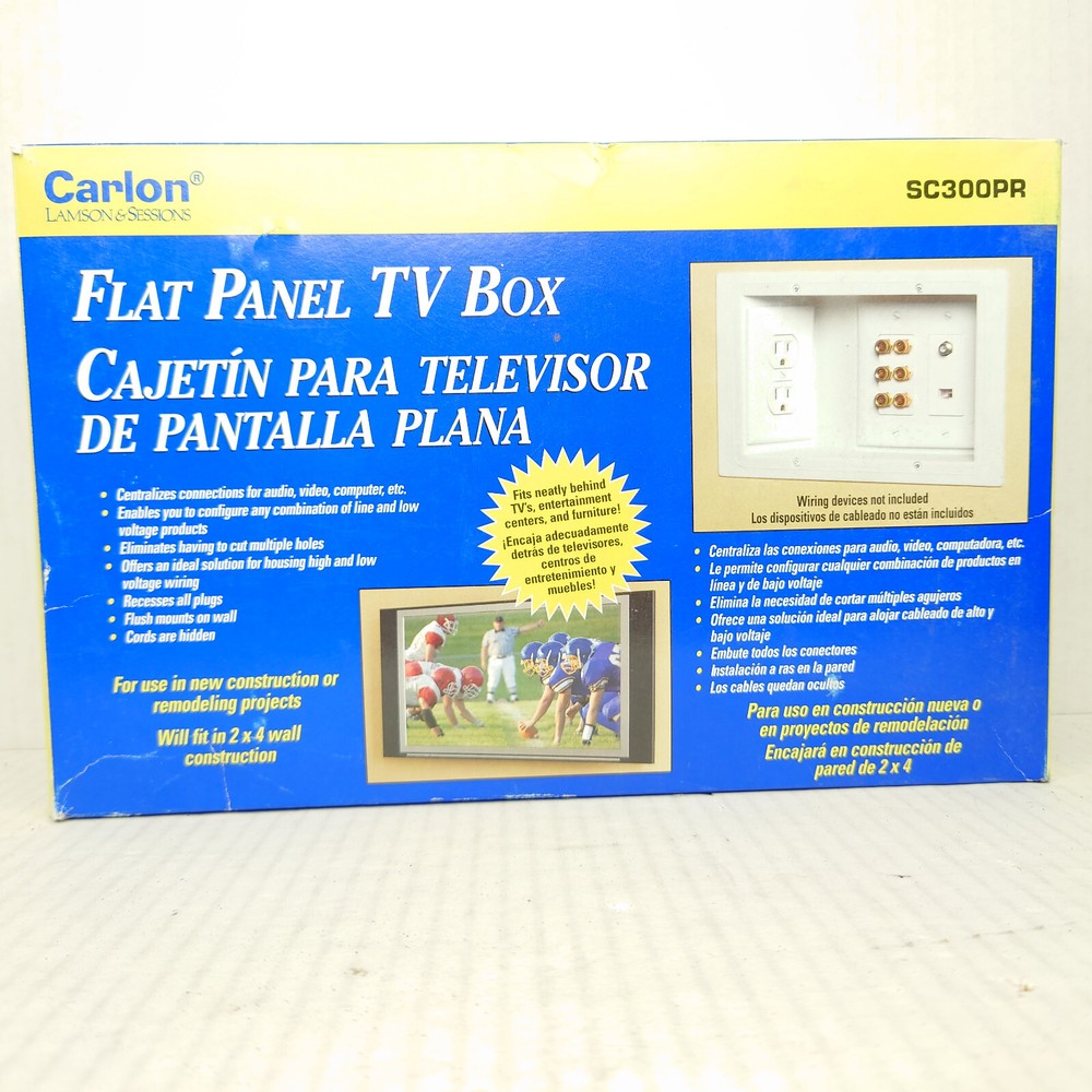 New Carlon Flat Panel TV Electrical Box SC300PR Free Shipping!