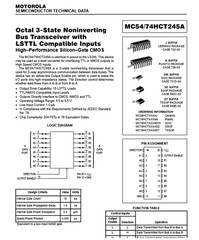 QTY (18) MC74HCT245AN MOTOROLA 20 PIN DIP OCTAL BUS TRANSCEIVER NOS 1 TUBE
