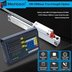 2/3 Axis Digital Readout DRO TTL 5um Linear Glass Scale Encoder Milling Lathe US