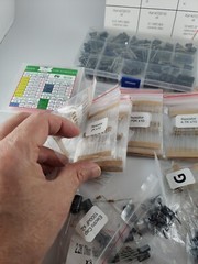 HUGE NEW 1200+ Capacitors, Resistors, etc. Electronic Components Lot