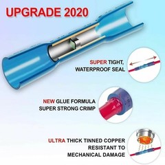 Heat Shrink Butt Splice Seal Crimp Terminals Insulated Wire Connectors 16-14AWG