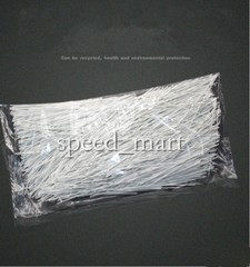 1000 X 8cm Plastic Twist Ties Steel Core Gardening USB Charging Cable Wire White