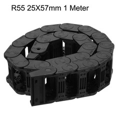 Drag Chain Cable Carrier Open Type with End Connectors R55 25X57mm 1M