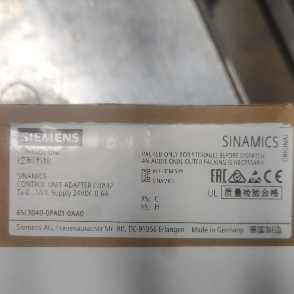 Siemens CUA32 Control Unit Adapter 6SL3040-0PA01-0AA0 24VDC 0.6A
