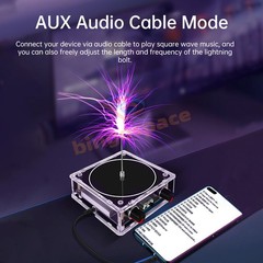 AC110-220V Mini Tesla Coil Bluetooth Music Tesla Coil w/Lightning&Music Modes