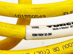 Turck RSM RKM 50-5M Double Ended Cordset 7.8″ 5x18AWG 600V U2282
