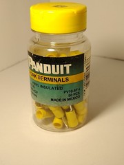 50 Panduit PV10 6F L Vinyl Insulated Fork Terminals 12-10 AWG CU Electrical #6