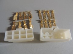8 Pins Male Female Power Connectors ~ 6.3mm Spade type Molex Like