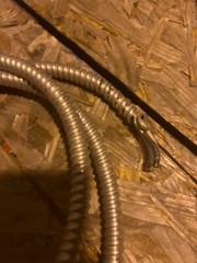 About 7ft of flexible metal conduit electrical wire