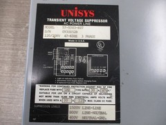 Unisys Surge Suppressor 57-5303-607 120/208V 47-63Hz 3Ph