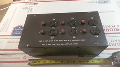 Custom electrical enclosure with Hubbell receptacles 12″ x 6″ x 5-1/2″