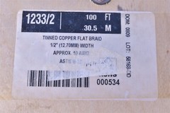 Alpha Wire 100′ 1/2″ Width Flat Ground Braid 0.500″ 10 AWG Copper Tinned