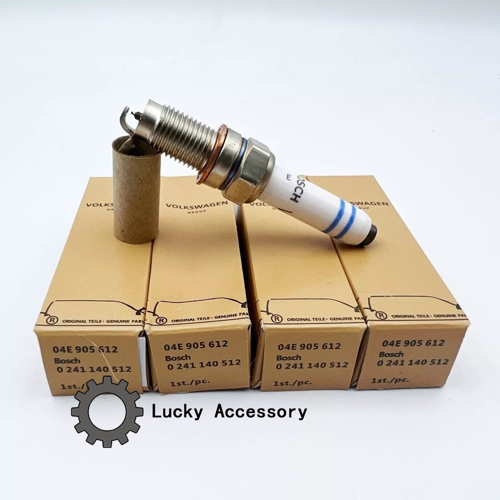 Set of 4 Pcs for Bosch New Spark plugs 8180 04E905612 For A3 VW Jetta 1.4L