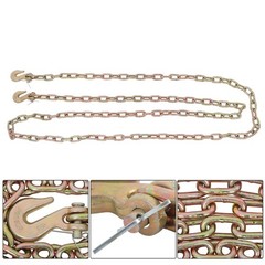1/4 12′ G70 Truck Drag Chain J-Hooks V-Chain Flatbed Truck