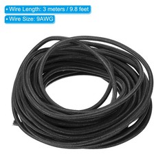 9.8Ft 9AWG Electronic Wire High Temperature Electrical Silicone Cable Black