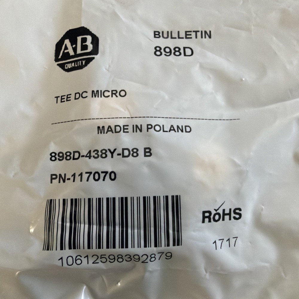 898D-438Y-D8 B Dual Channel TEE DC Micro New in Sealed Bag