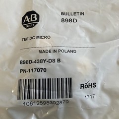 898D-438Y-D8 B Dual Channel TEE DC Micro New in Sealed Bag