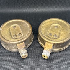 Pair Vintage Industrial Union Carbide Gauges – Made In USA – Upcycle / Steampunk