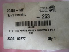 FTG, TBG Adapter NW40 X 1/4MVCR 1.4″LG SST, 3300-02577