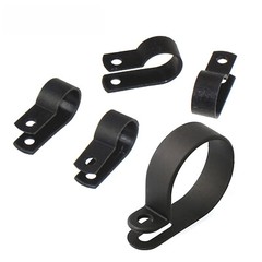 Nylon Black Plastic P Clip Pclip Clamp Hose Cable Holder Conduit Tidy Fastener