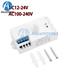 DC12-24V AC110-240V 5.8GHz Microwave Radar Sensor Body Motion HF Detector Switch