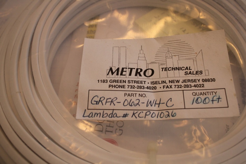 GRFR-062-WH-C-Extruded edging White Flame Retardant Polyethylene, T & B 100ft