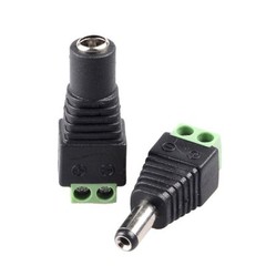 2/5/10/20 Pairs Male + 20 Female Plug 12V DC Power Jack Connector Adapter CCTV