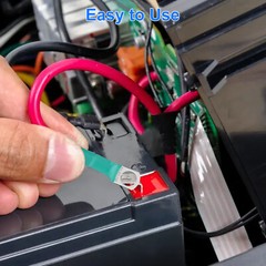 Heavy-Duty 6AWG Battery Cables, 6Pcs 12V 30cm/12in with 3/8″ M10 Connectors