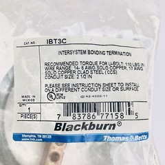 LOT OF 3 T&B BLACKBURN IBT3C INTERSYSTEM BONDING TERMINATION W/ U-BOLT G CLAMP