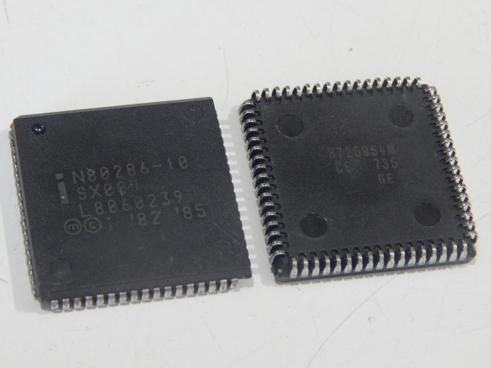 INTEL N80286-10 CPU MICROPROCESSOR 16 BIT 5V PLCC68 – YOU GET 2 PIECES