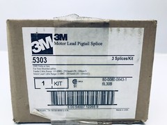 UNUSED 3M 5303 MOTOR LEAD PIGTAIL SPLICE KIT 3-SPLCES/BOX