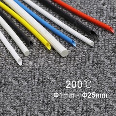 Φ1mm~25mm Silicon Fiber Glass Insulated Tube Braided High Temperature Sleeving