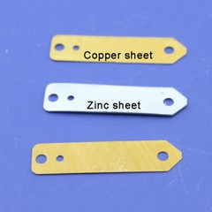 Zinc Sheet, Copper Sheet, Electrode Material, 10×40mm, Fruit Power Generation