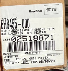 TE Connectivity Raychem EH8455-000 CSTO-152G 15kV Cold Shrink Termination Kit NE
