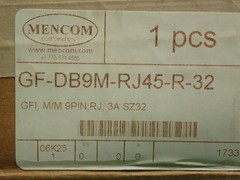 MENCOM GF-DB9M-RJ45-R-32 GFCI DUPLEX OUTLET INTERFACE CONNECTOR 04250290164