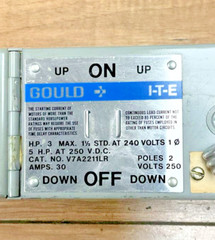 I-T-E V7A2211LR VACU-BREAK FUSIBLE PANELBOARD SWITCH 250V, 30A