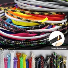 3mm-50mm PET Expandable Braided Sleeving Wire Cable Harness Sheathing All Colors