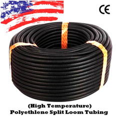 1/8″ 1/4″ 3/8″ Inch (25 FT. EACH) Split Wire Loom Conduit Polyethylene Tubing US