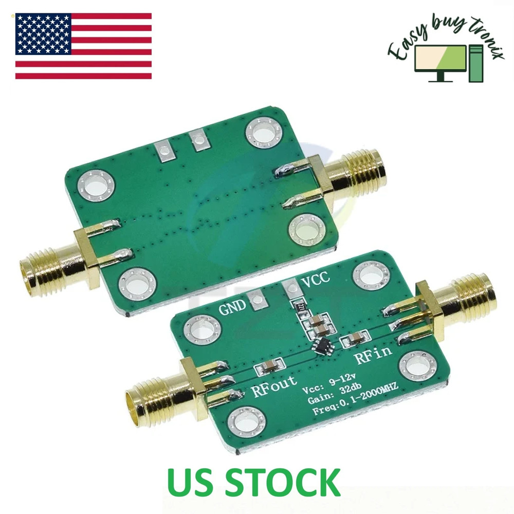 1PC RF Wideband Amplifier Low-noise LNA Broadband Module Gain 32dB 0.1-2000MH​z
