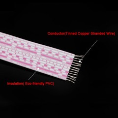 6-12Pin Flexible Flat Ribbon Cable 24/26AWG UL2468 Tinned Copper Connector Wires
