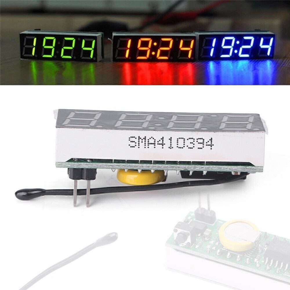 3 in 1 LED DS3231SN Digital Clock Temperature Voltage Module Electronic