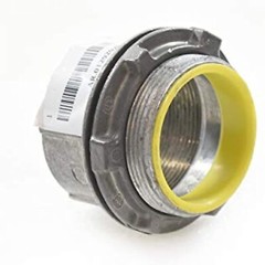 Conduit Hub, Indoor/Outdoor, Watertight, Zinc, 2-In.