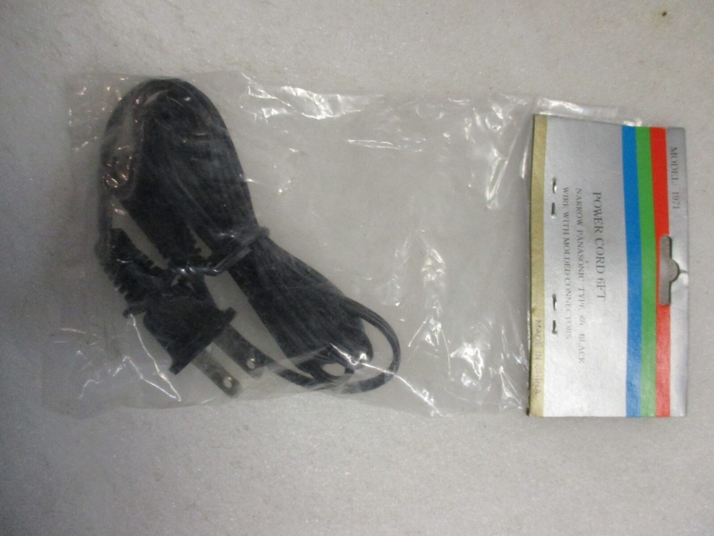 Free Ship, 6 ft Narrow Panasonic Type Power Cords, 2 wire